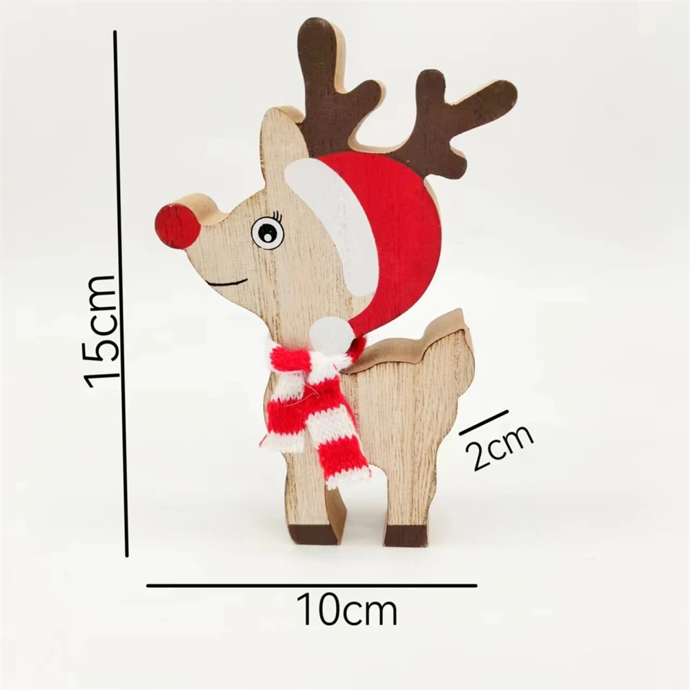 1 шт. новогоднее деревянное украшение в виде оленя