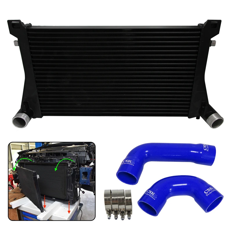 

Light Weight Tube & Fin Intercooler Kit Fits for Audi A3 S3 VW Golf R GTI MK7 Seat Leon 5F Skoda Octavia 5E 1.8T 2.0T