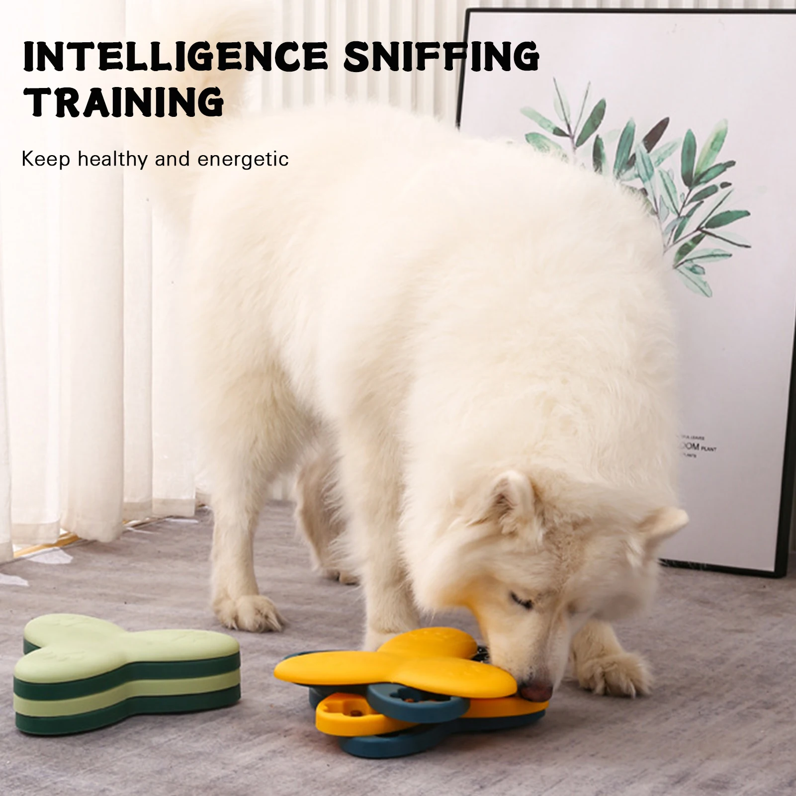 

Многофункциональная вращающаяся миска для собак, креативная обучающая кормушка для домашних питомцев, контейнер для еды для щенков, Интера...