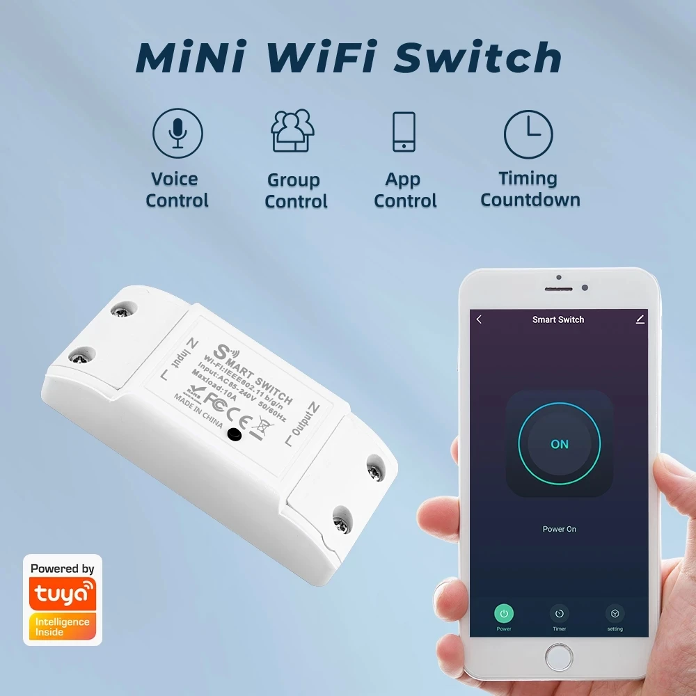 Модуль реле Wi-Fi TUYA базовый переключатель сделай сам для умного дома с управлением