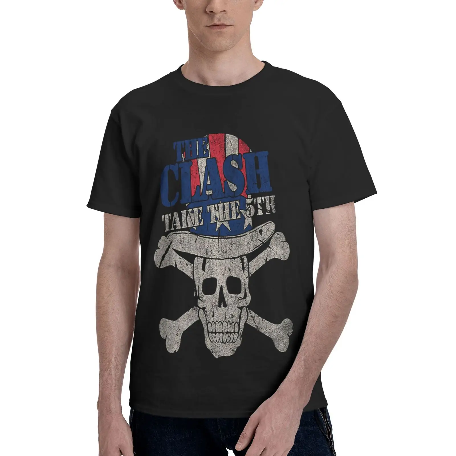 The Clash Take The Fifth Official Men T-Shirt Tshirts For Men Anime Tops Men T-Shirt Men's Clothing Manga Men's Cotton T-Shirt