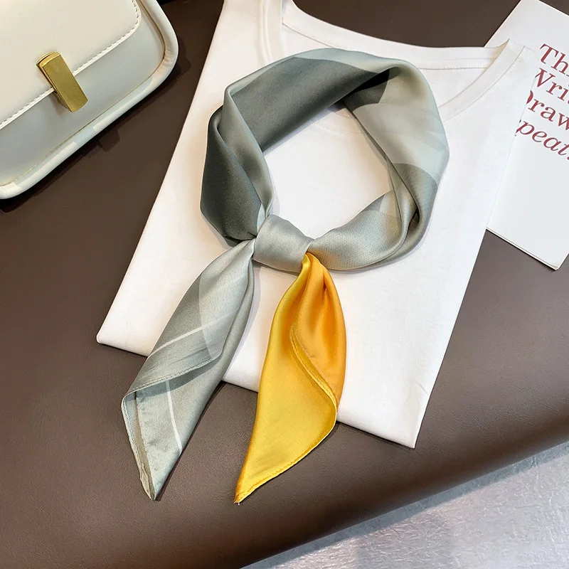 

Модные Шелковые шарфы для шеи, женский платок, квадратный головной платок, шаль, шарфы, бандана, весенний шейный платок, новинка 2021