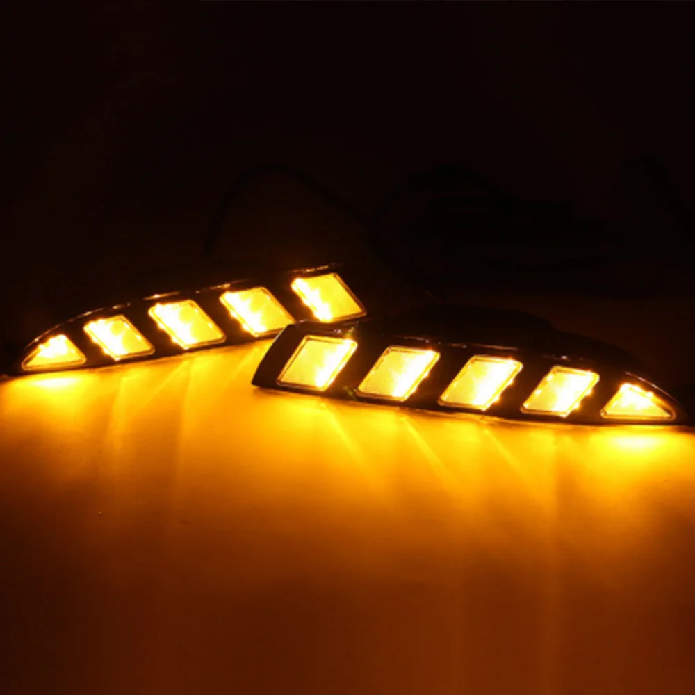 

Автомобильные светодиодные дневные ходовые огни Volkswagen Scirocco DRL Противотуманные фары сигнал поворота для 2009-2015 бихроматического света