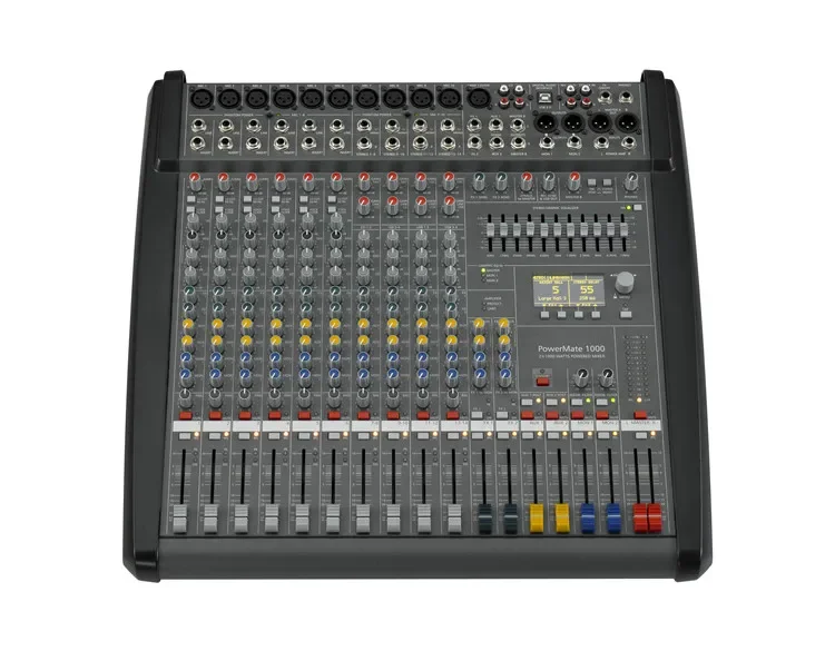 Высшее качество 5А 1:1 Powermate 1000-3 PM Мощный микшер 10 каналов 2*1000 Вт 4 Ом Германия