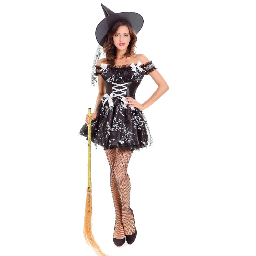 

Sexy Witch Masquerade Party Halloween Cosplay Costume Forest Elf Princess Costume Stage Performance Witch Costume