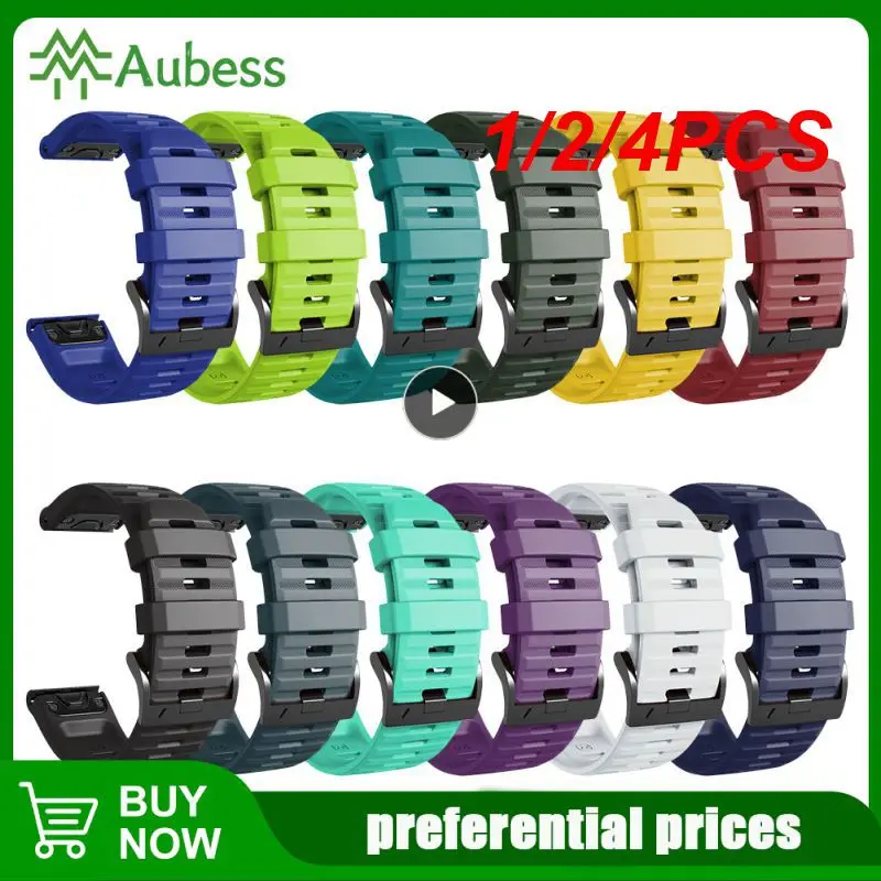 

1/2/4 шт., силиконовые Ремешки для наручных часов, 22 мм