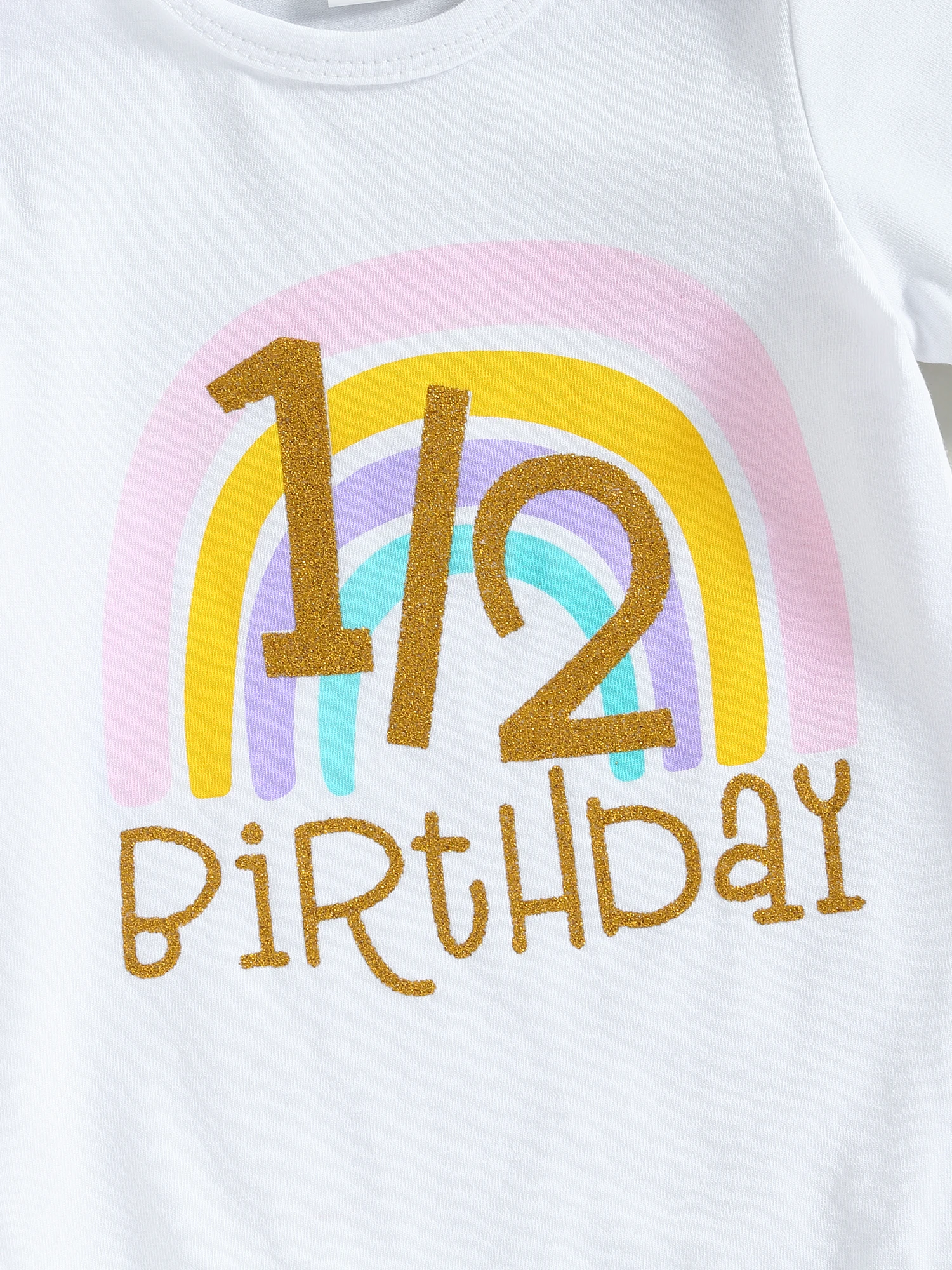 

Baby Boys 3Pcs Birthday Outfits Short Sleeve Letter Romper Shorts Hat Set