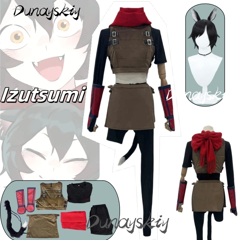 Izutsumi Cosplay Costume with Wig Ears Accessory Anime Delicious in Dungeon Role Play Outfit for Halloween Christmas Customized