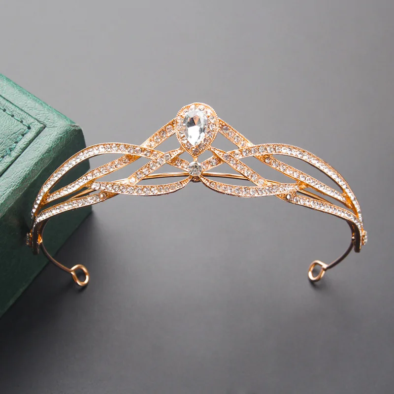 

Japan Korea New Wedding Crown Tiara Wedding Dress Rhinestone Crown Princess Birthday Crown Photography Hair Accessories