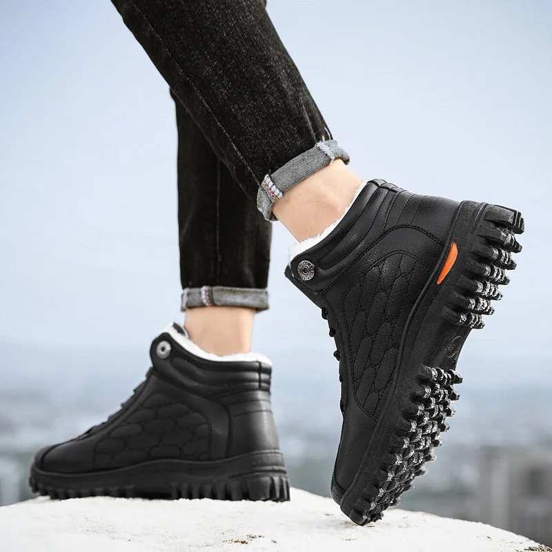 

Leopard Natural Fur Boots Designer Luxury 2021 Autumn Man Sneakers Luxury Designer Trainer Running Shoes Husband Plush Tennis