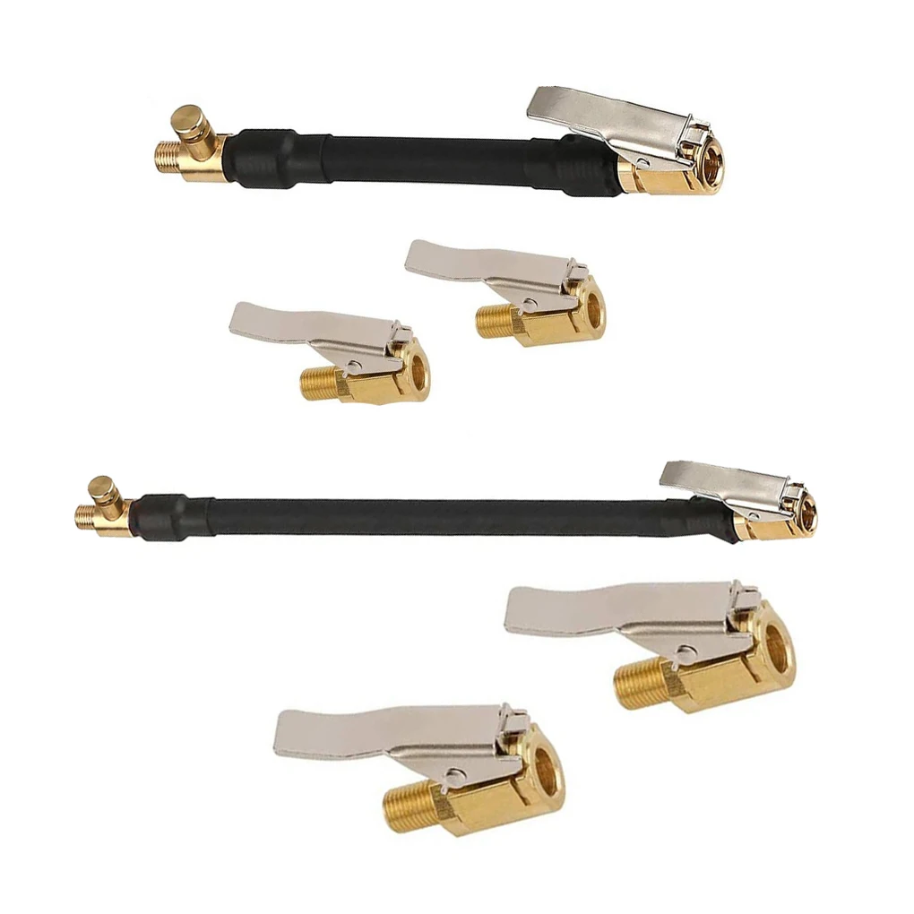

Automotive Tyre Inflator Hose Portable Professional Reusable Sealing Self-locking Air Pump Bicycle Extension Tube