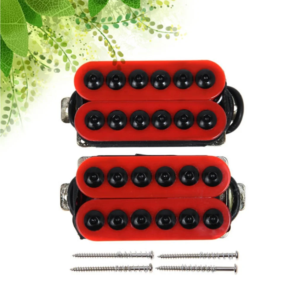 

2PCS/Set High Sound Quality Electric Guitar Double Coil Black Dot Pickup(Red) Humbucker Pickups
