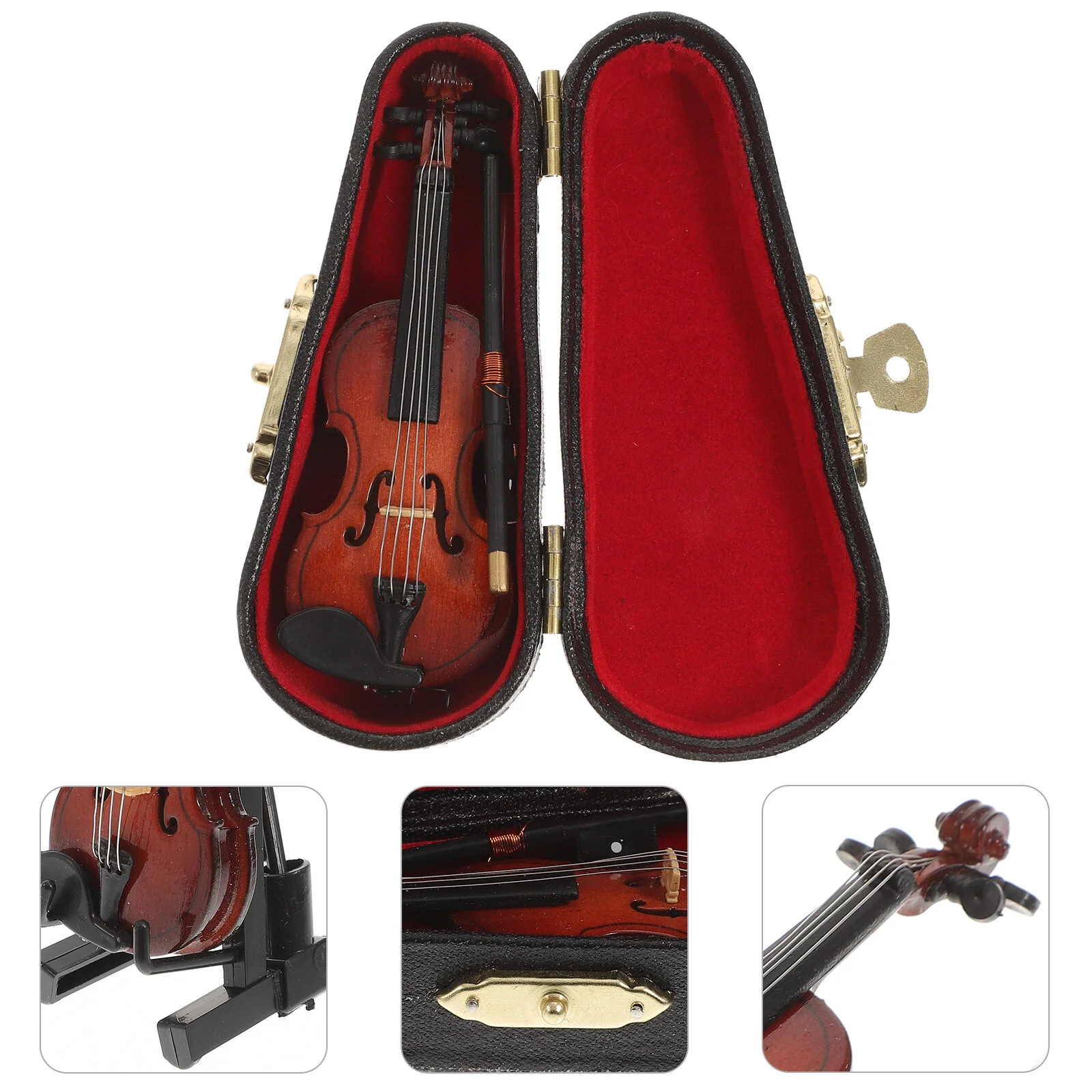 

Instrument Group Exquisite Violin Model Mini Photo Prop Lovely Adornment Desktop Ornament