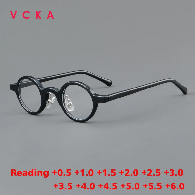 Оправа для очков чтения VCKA в стиле ретро ацетатная с защитой от синего излучения