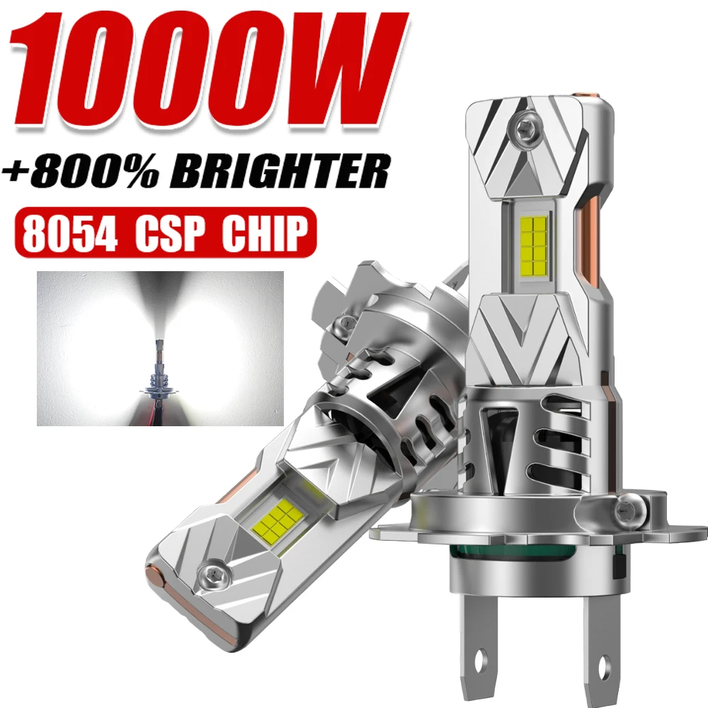 Комплект светодиодных фар H7 Мини-лампа 1000 Вт 6000K 8054 Чип CSP для автомобильных фар 12 В Белые Авто противотуманные фары H7 Led Turbo Автомобильные