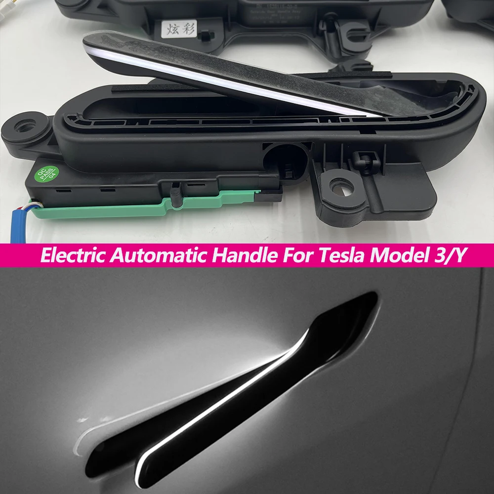 

Белая светодиодная электрическая автоматическая ручка для Tesla Model 3/Y, Беспроводная дистанционная усовершенствованная рукоятка Ota, съемная программируемая Умная Ручка
