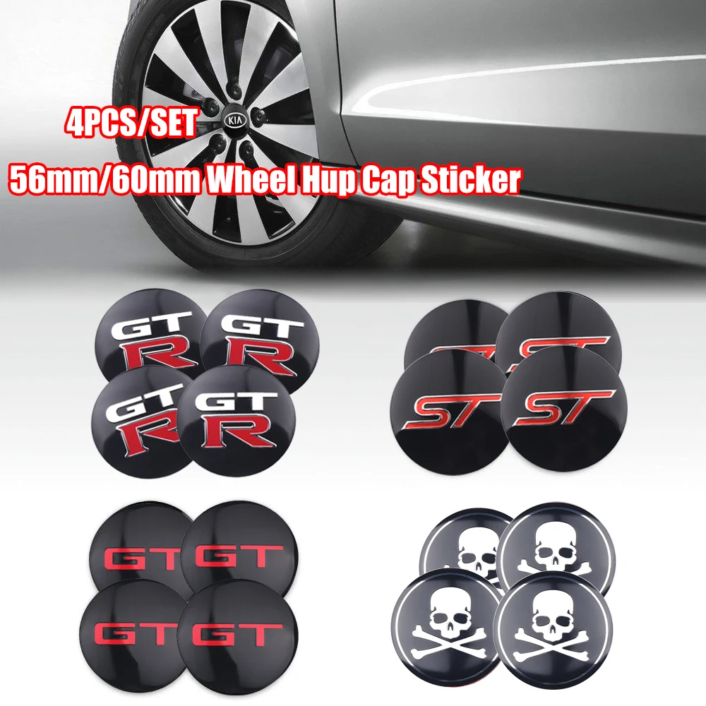 4 шт. 56 мм 60 автомобильная эмблема колпачок ступицы колеса алюминиевая крышка для