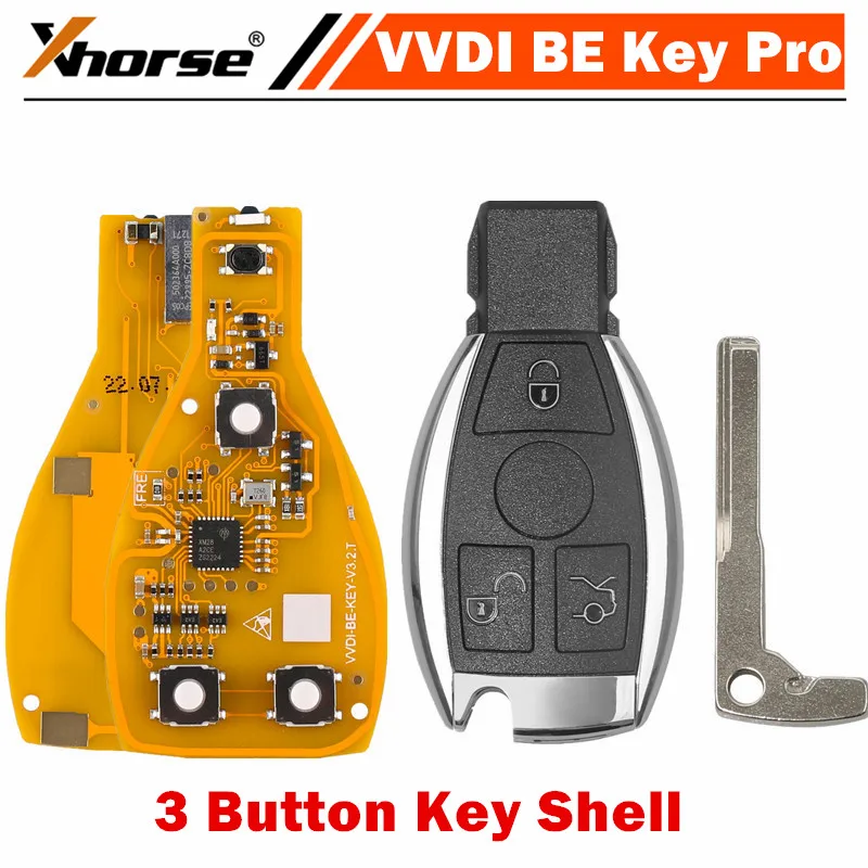 

Xhorse VVDI BE Key Pro улучшенная версия и корпус Benz Smart Key Shell 3 4 кнопки XNBZ01EN для VVDI MB Tool