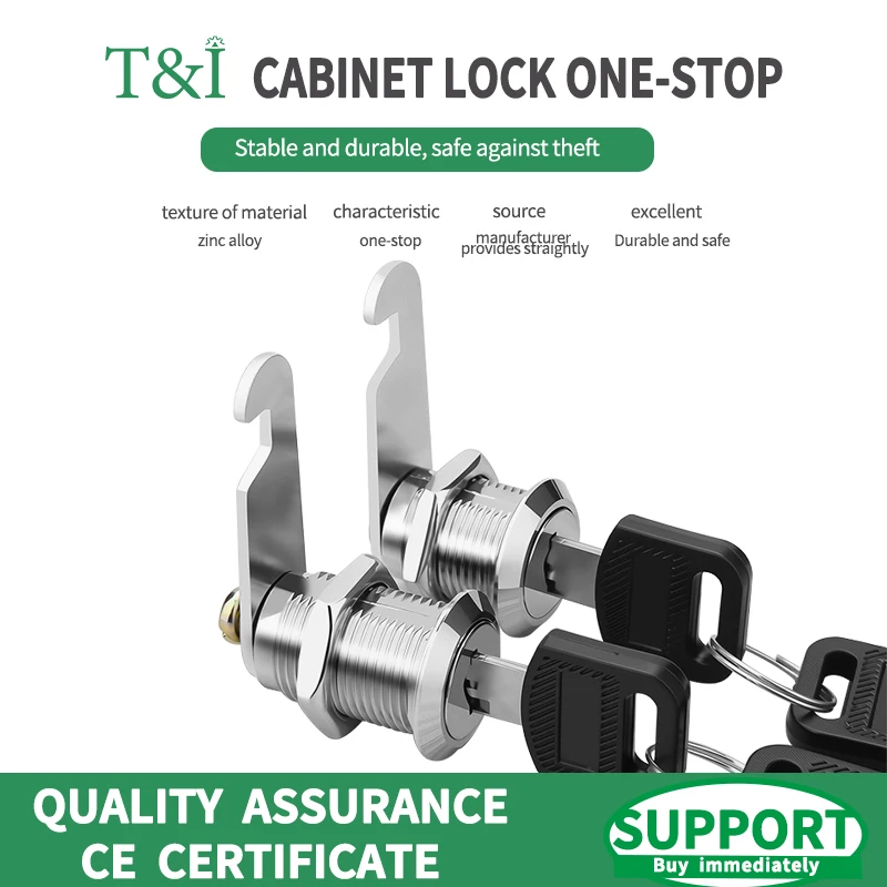 

5 SETS Security Lock Metal Alloy Cylinder Cabinet Locker Cam Lock With 2 Keys Security Mailbox Lock Cabinet Drawer Cam Lock 18mm