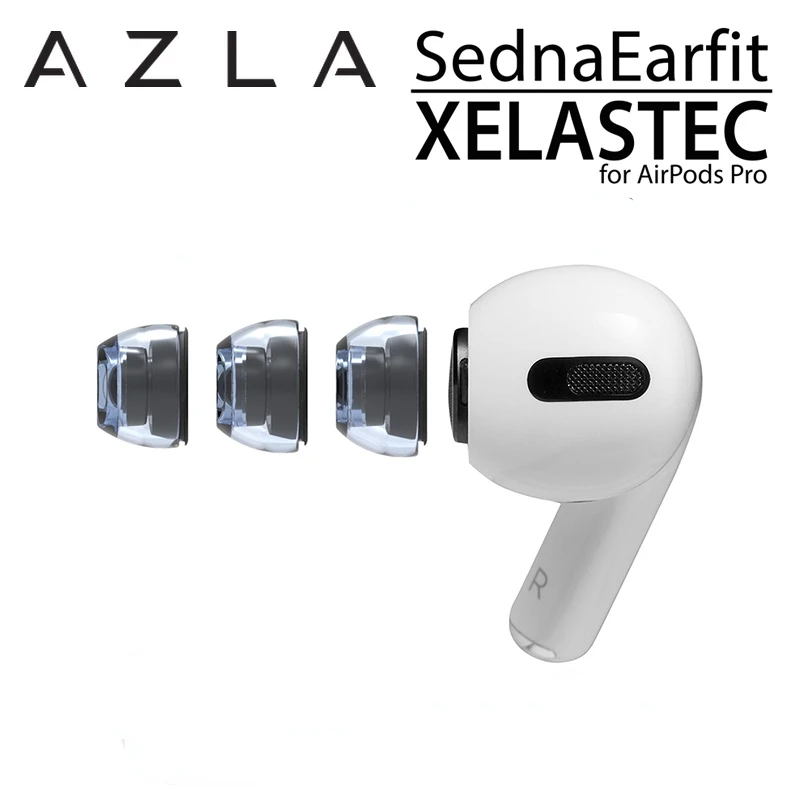 

Амбушюры AZLA Xelastec для AirPods Pro, Беспроводная Bluetooth-гарнитура, противоскользящие наушники-вкладыши, не выпадают из голоса, липкие наушники