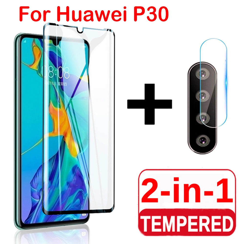 

Magtim 2 in 1 Screen Protectors + Camera Lens Full Cover Protective film For Huawei P30 lite Tempered Glass On Huawei P30 Pro