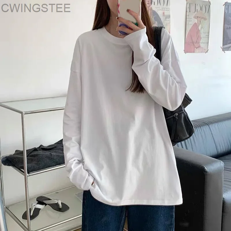 

BF Style Long Sleeve Soft Women T-Shirts New Spring Summer Korean Style Loose Female tshirt Streetwear O-neck Ladies Tees Tops