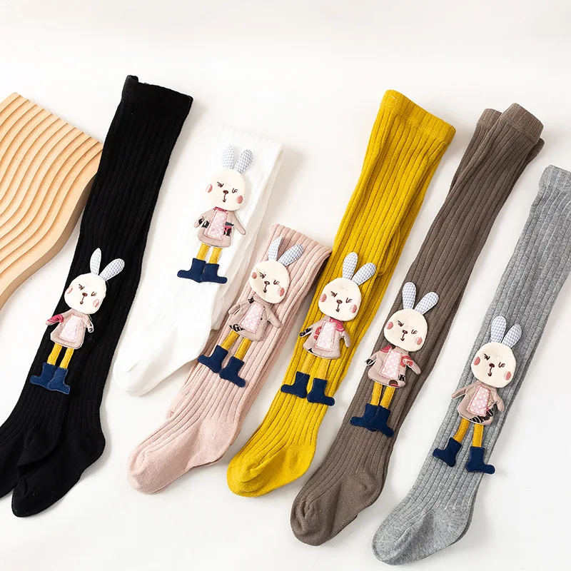

Girl Infant 0-4Y Baby Tights Stockings Clothing Spring Autumn Pantyhose Cartoon Rabbit Cotton Leggings Knitted Girls Stockings