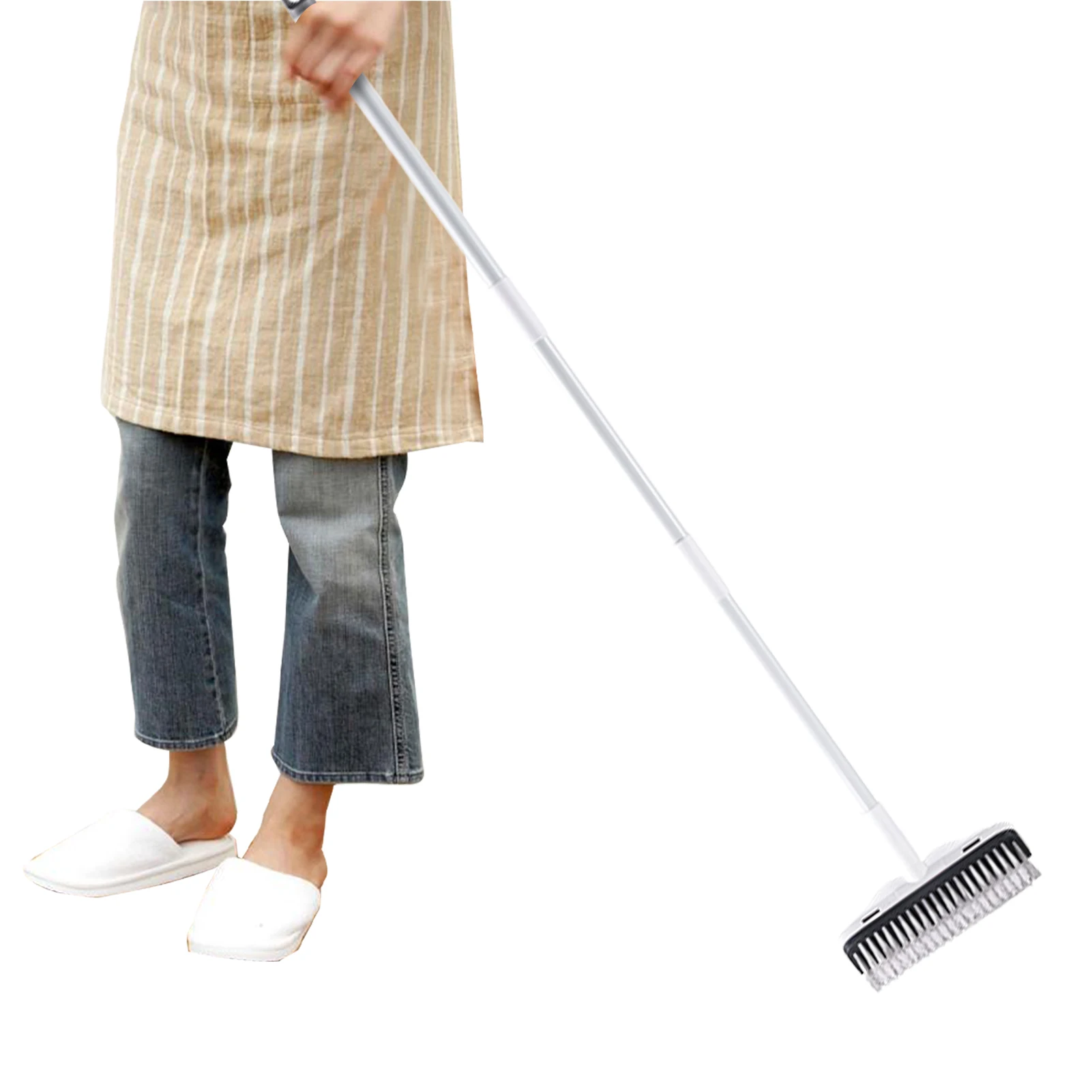 

Scrub Brush With Long Handle 2 In 1 Scrape Brush Household Cleaning Brush For Floor Bathroom Patio Kitchen Wall Carpet And Deck