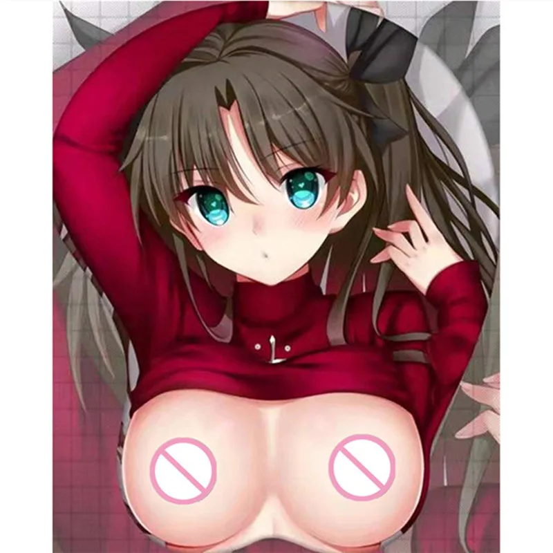 Коврик для мыши Rin Tohsaka Sexy Oppai с рисунком судьбы/большого заказа 3D силиконовый