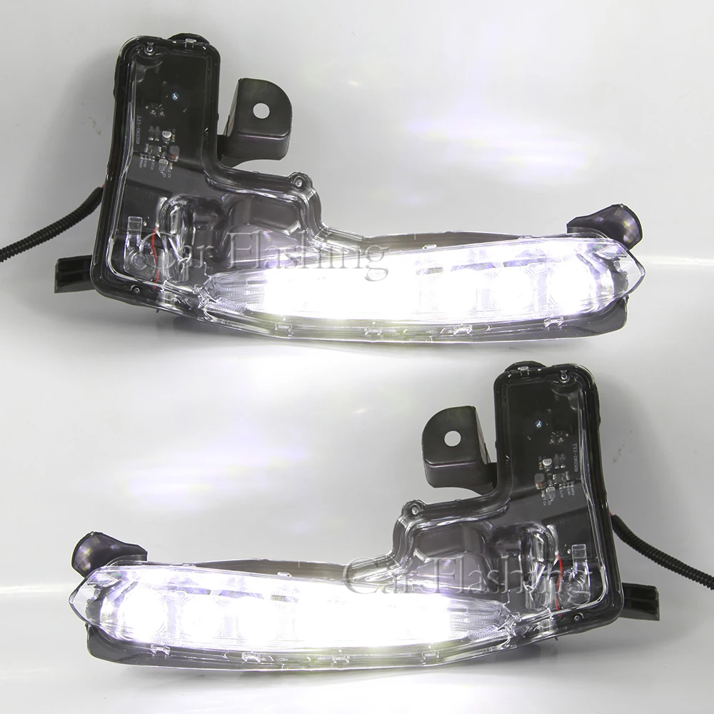 Led DRL переднего бампера Туман светильник s для Защитные чехлы сидений сшитые