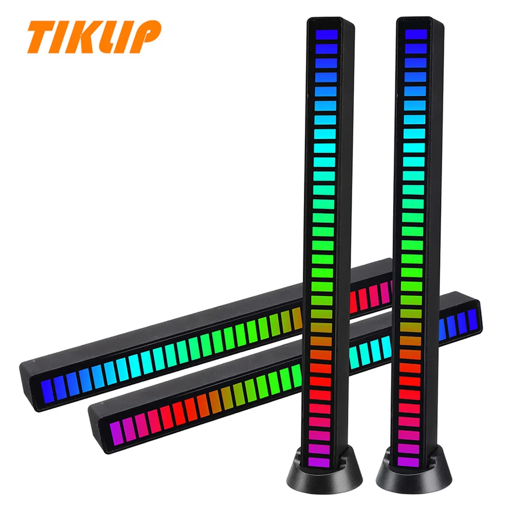 

RGB Led Strip Sound Activated Lights Bar Pickup Rhythm Lamp Music Sync Car 16 Scenes Modes Adjustable Smart Voice Reactive Light