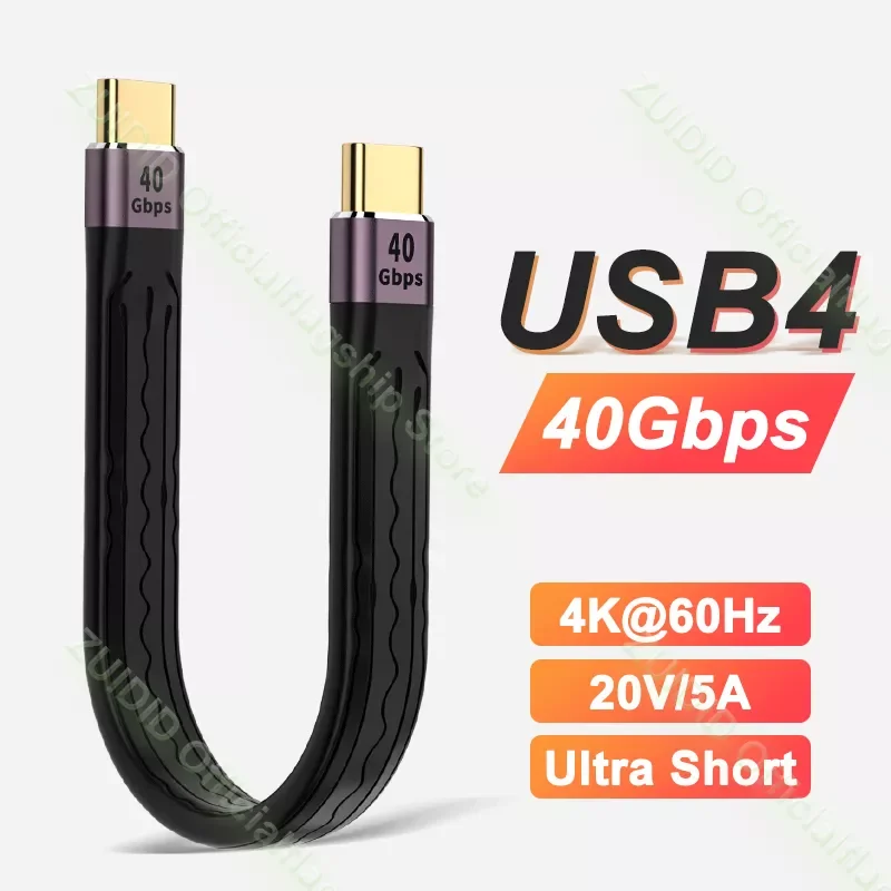 

2023New 4.0 Gen3 Data Cable PD 100W 5A Fast Charging USB C to Type C Cable Thunderbolt 3 4K@60Hz Cable USB Tipo C 40Gbps Data Ca
