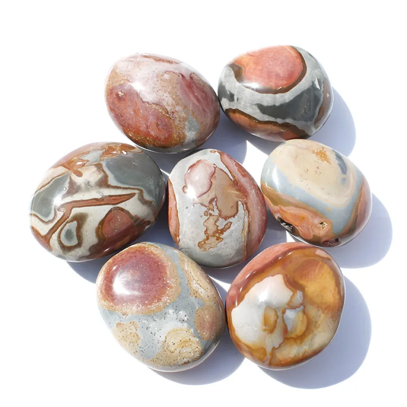 

1 Kg Polished Natural Polychrome Jasper Ocean Palm Stone For Ornament