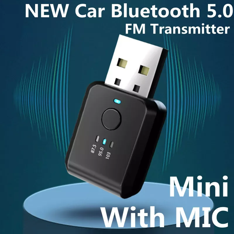 

FM-трансмиттер автомобильный беспроводной Bluetooth 5,0 FM-радио модулятор автомобильный комплект громкой связи аудио адаптер без задержки без шу...