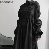 koamissa oversized women harajuku shirtt dress irregular solid fashion ol basic dresses fashion lady dropshipping a line vestido