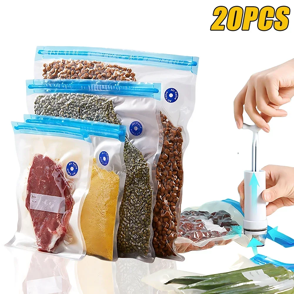 Многоразовый Вакуумный Упаковщик Кухонный Мешок С Воздушным Клапаном Для