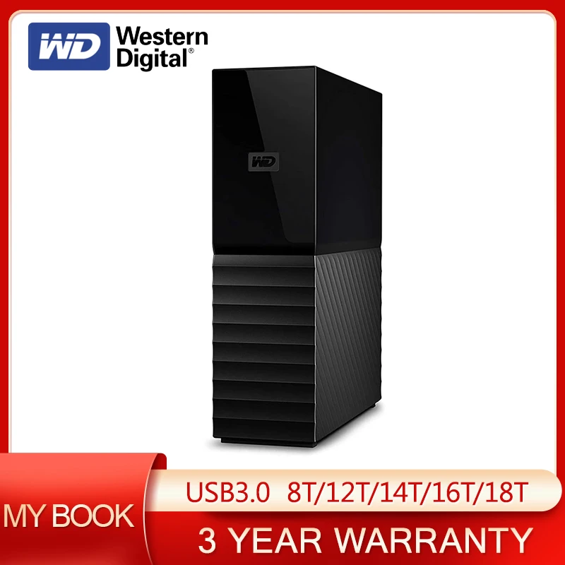 

Western Digital USB3.0 My Book Desktop External Hard Drive 8TB 12TB 14TB 16TB 18TB with Password Protection and Backup Software