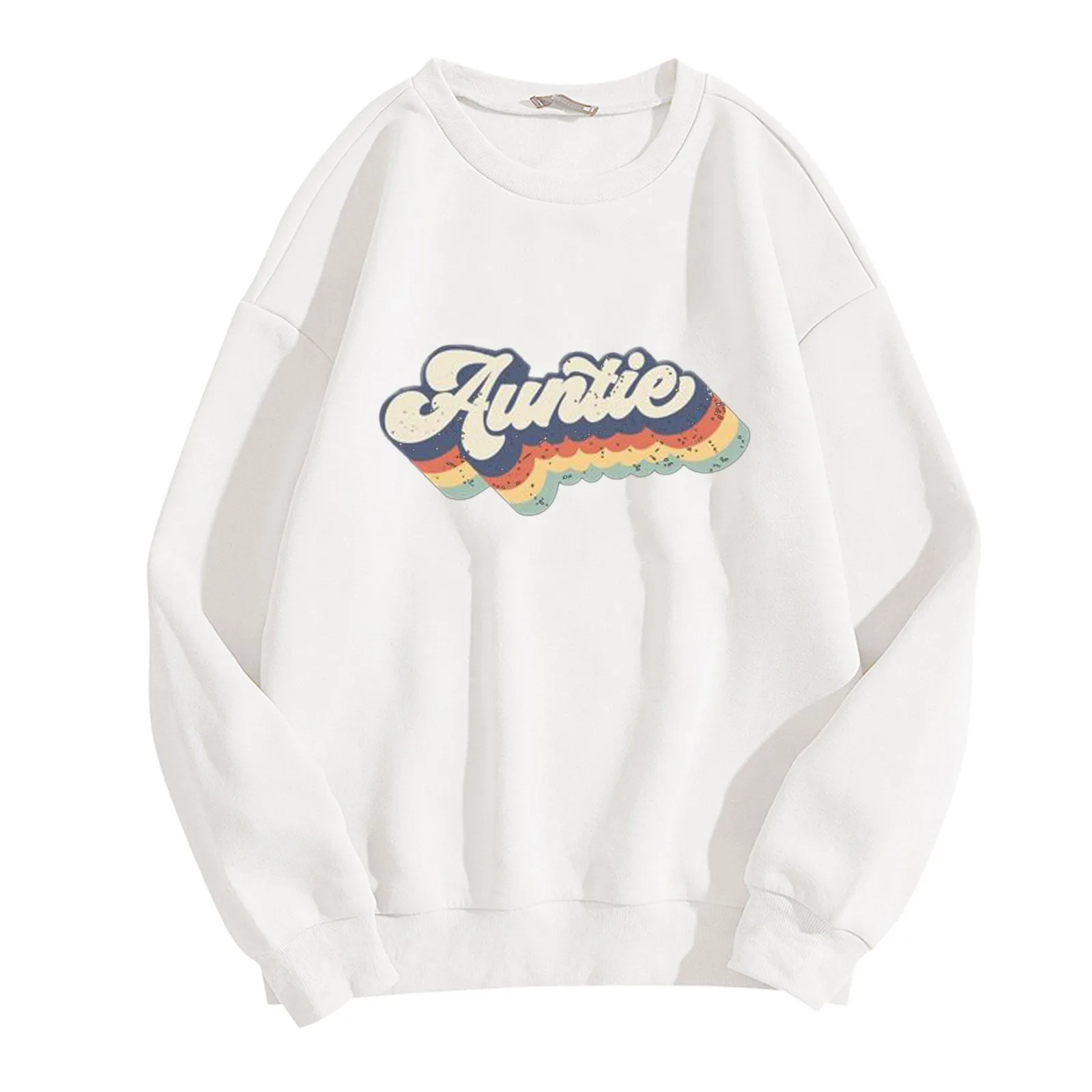 

Letters Print Sweatshirt For Ladies Womens Casual Long Sleeve Graphic Tee Shirts Crew Neck Loose Pullover Street Tops Autumn