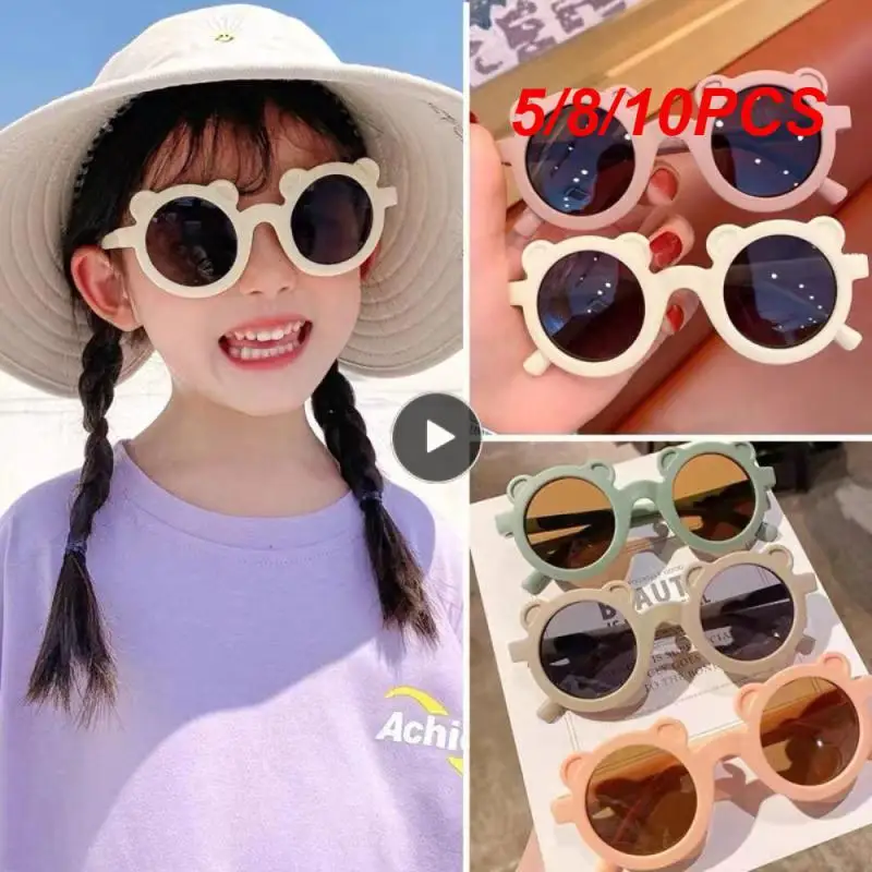 

5/8/10PCS Plastic Frame Glasses Durable. Kid Sunglasses Sunshade Sun Eyewear Boys Girls Sunglasses Summer Accessories Outdoors
