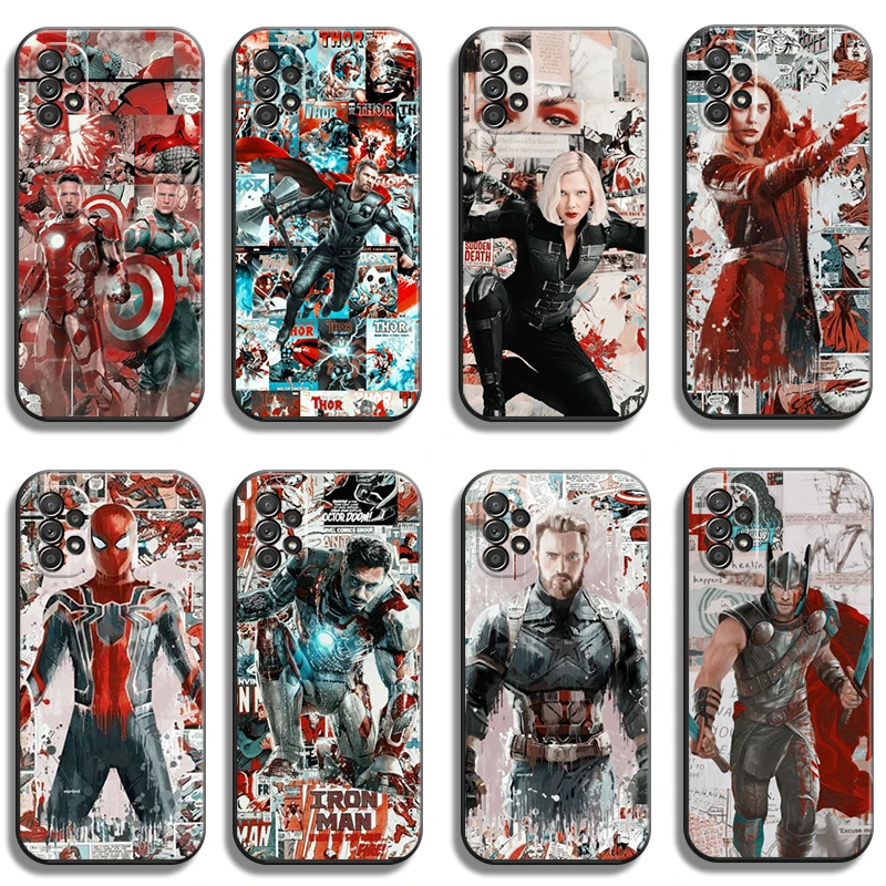 

Marvel Iron Man Phone Cases For Samsung Galaxy A31 A32 A51 A71 A52 A72 4G 5G A11 A21S A20 A22 4G Soft TPU Funda Coque