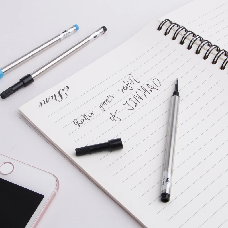 Jinhao Roller Ball Запасной картридж для ручки-роллера синие черные чернила 0 7 мм