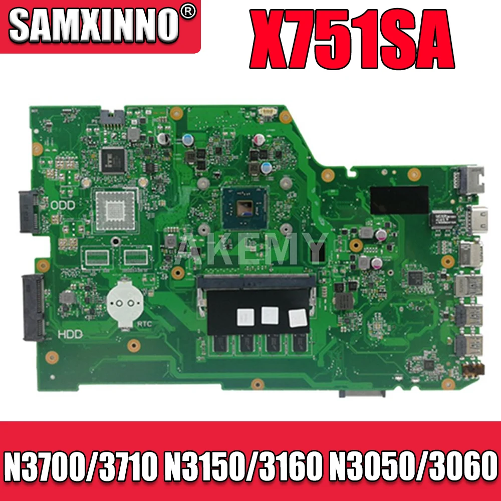 

X751SA Laptop Motherboard for ASUS X751S X751SJ X751SV X751SA Notebook Mainboard N3700 N3710 N3150 N3160 N3050 N3060 4GB RAM