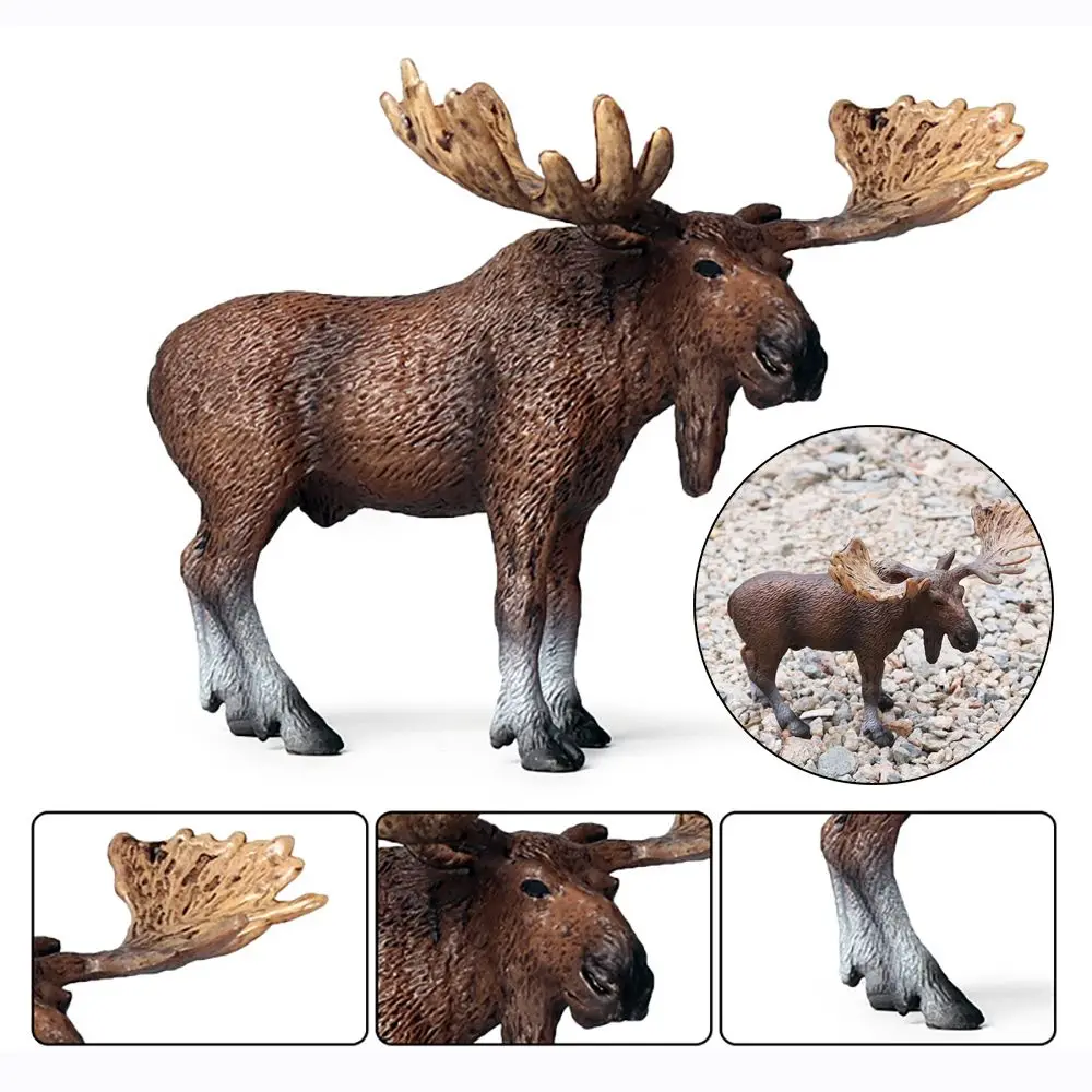 

Подарок Рождественские развивающие игрушки Раннее Обучение зоопарк реалистичные лоси МОДЕЛЬ искусственная Статуэтка