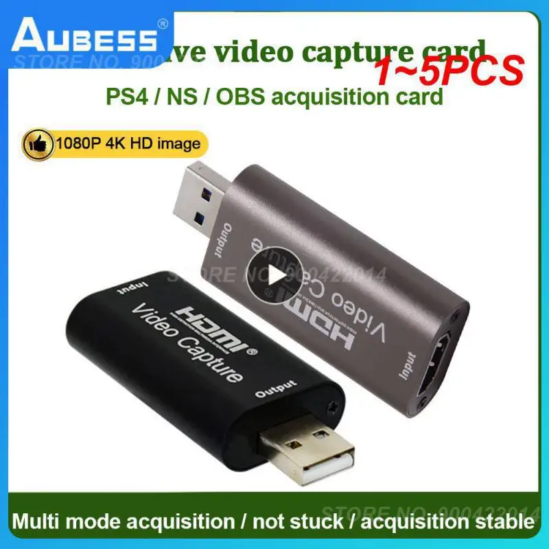 

1 ~ 5 шт. HDMI-совместимая карта видеозахвата USB 3.0 записывающее устройство для/3 игровых ТВ-приставок телефона видеокамеры записи живого времени