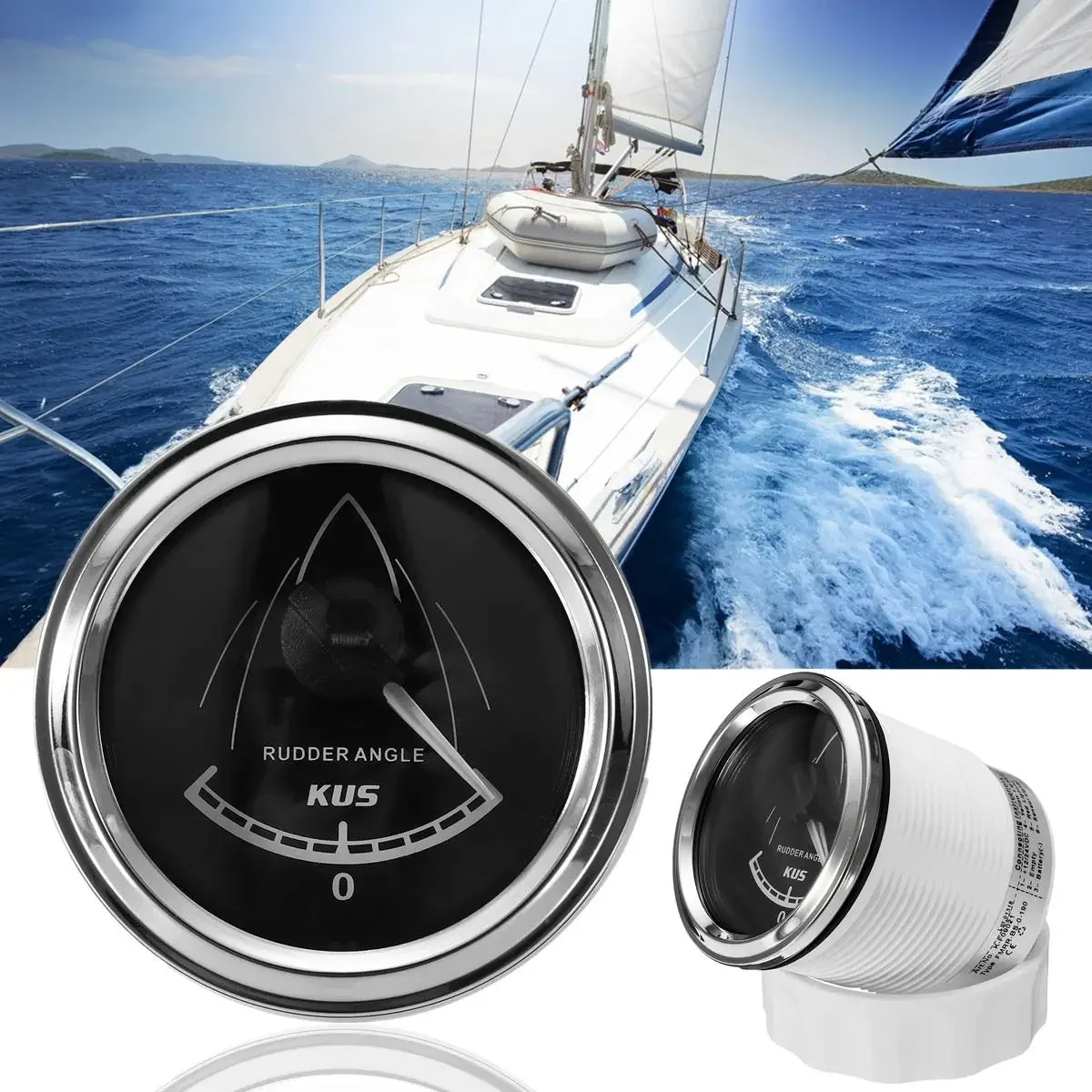 52 мм Индикатор угла руля для лодки 0-190 Ом датчик 12 В/24 В