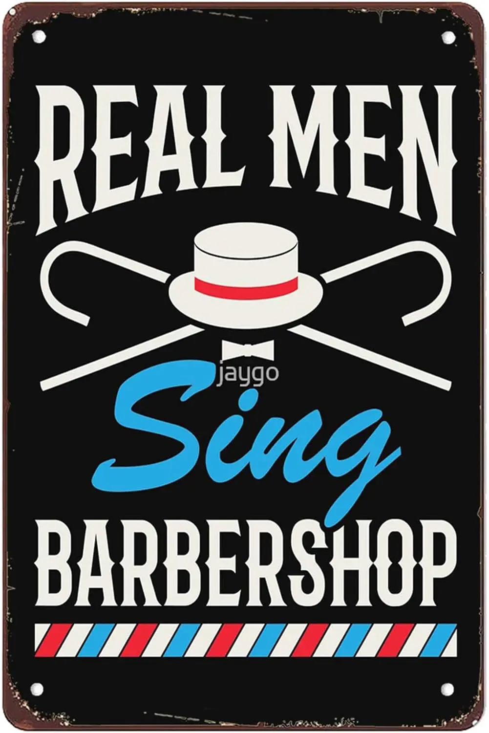 Rel Men Sng Brbershop Hrmony Qurter Snger Metl Sgns Vntge Br Broom Ktchen Grden Mn Cve rmhouse Gt 8x12nch