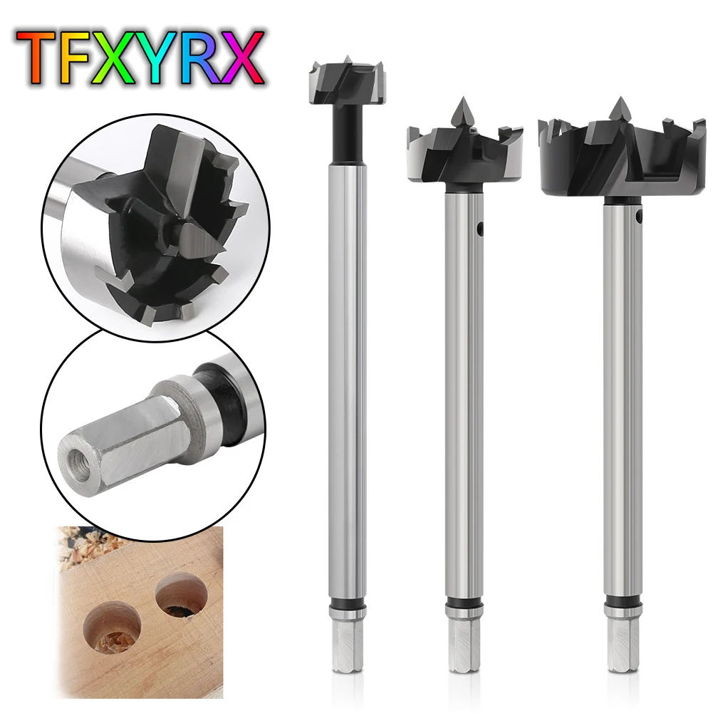 

1pc Lengthened Woodworking Hole Opener Door Lock Plastic Wood Board Alloy Core Drill Bit Drilling Tool