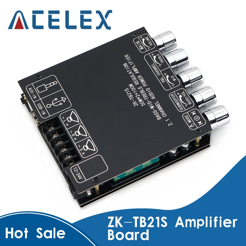 ZK-TB21S TPA3116 2 1 каналов Bluetooth 5 панель усилителя сабвуфера 50 Вт x2 + 100 Плата мощности
