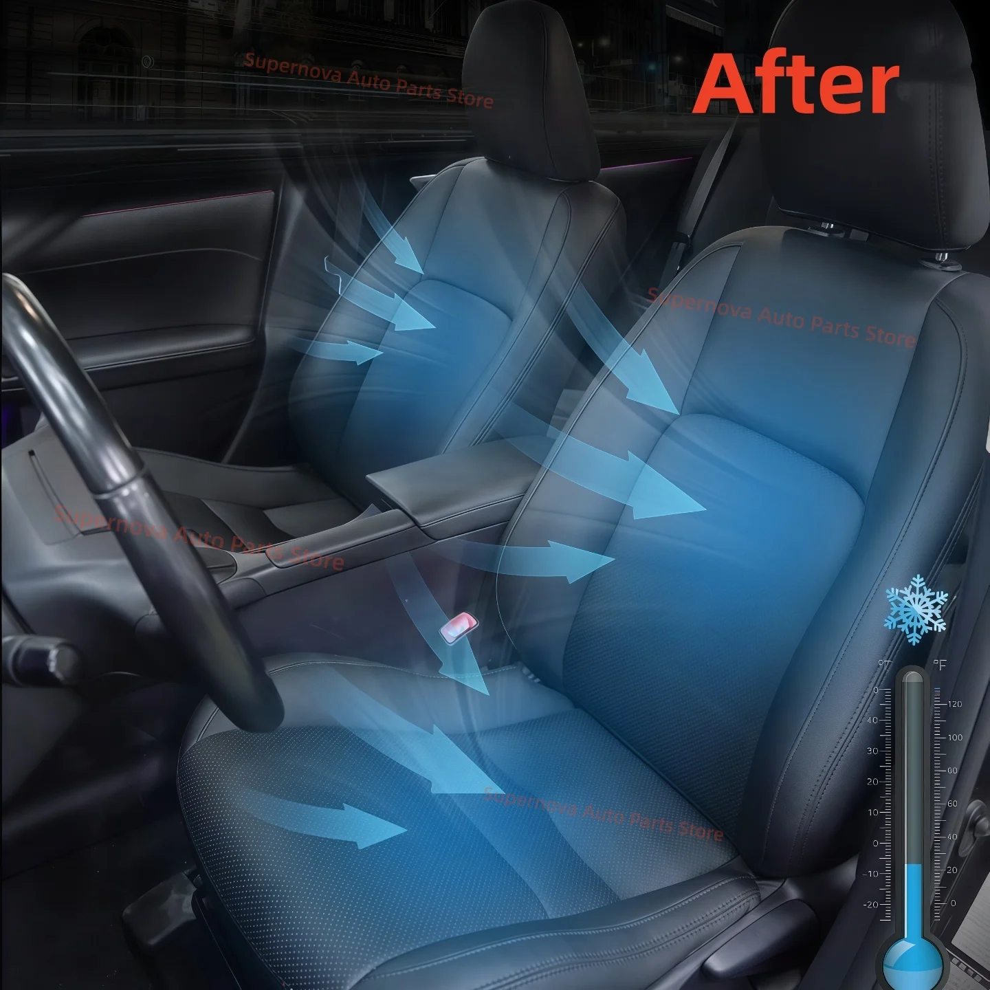 Фото Охлаждение сидений, автомобильные аксессуары для Honda CR-V CRV 2023-2026, кнопка управления вентиляцией сидений, специальный вентилятор для кресла, автозапчасти, вентилятор-нагнетатель №4