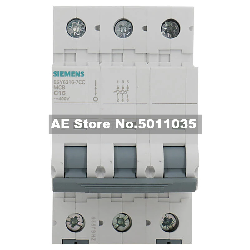 5SY63207CC Siemens миниатюрный автоматический выключатель 20A 3P C 6kA; 5SY6 3P C20